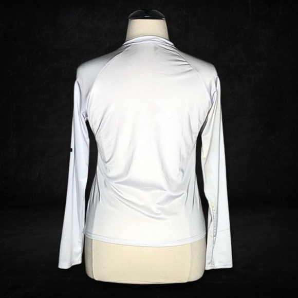 NWOT Bebe Track Jacket Raglan Sleeves Zipper Front Lightweight White/Black XL - Picture 2 of 5